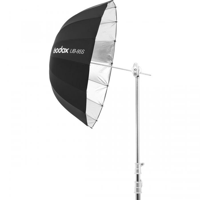 Foto lietussargi - Godox 85cm Parabolic Umbrella Black&Silver - ātri pasūtīt no ražotāja