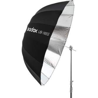 Foto lietussargi - Godox 165cm Parabolic Umbrella Black&Silver - ātri pasūtīt no ražotāja