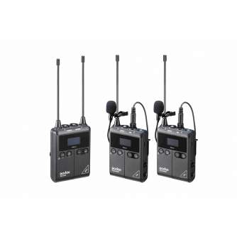 New products - Godox UHF Wireless & Lavalier Microphone dubbelkit (2x TX1 /1x RX1 /2x LMS-12 AXL) - quick order from manufacturer