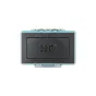 JJC BC-3X8AA battery case with translucent light‑blue shell, black foam interior and embossed JJC logo, closed and ready to store eight AA or 14500 batteries