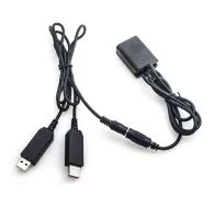 Dummy baterijas & DC adapteri - Caruba Sony NP-FW50 Full Decoding fiktīvā baterija + 5V 2A duālais USB kabelis - ātri pasūtīt no ražotājaDummy baterijas & DC adapteri - Caruba Sony NP-FW50 Full Decoding fiktīvā baterija + 5V 2A duālais USB kabelis - ātri pasūtīt no ražotāja