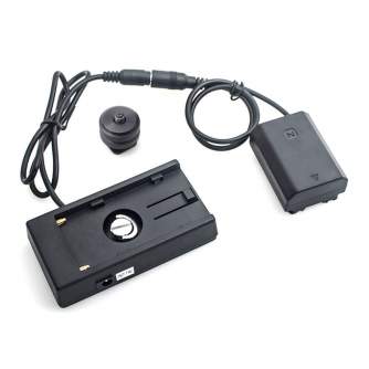 Kameru akumulatori - Caruba Sony NP-FZ100 Full Decoding Dummy Battery + F970 Battery Gusset (straight cable) - ātri pasūtīt no ražotāja