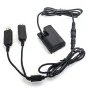 DC adapteriai - Caruba Canon LP-E6 Full Decoding Dummy Battery +5V 2A Dual USB cable - быстрый заказ от производителя