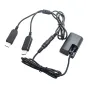 DC adapteriai - Caruba Canon LP-E6 Full Decoding Dummy Battery +5V 2A Dual USB cable - быстрый заказ от производителя