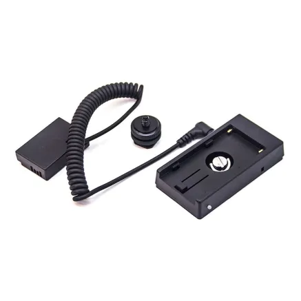 Caruba Canon LP E17 (DR E18) Dummy Batterij + F970 Batterijhuls (veer kabel) DC30