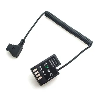 V-Mount Baterijas - Caruba Panasonic DMW-DCC12 Full Decoding Dummy Battery + D-TAP B-Type Port (spring cable) - ātri pasūtīt no ražotāja