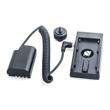 Caruba Panasonic DMW DCC12 Full Decoding Dummy Batterij + F970 Batterijhuls (veer kabel) DC37