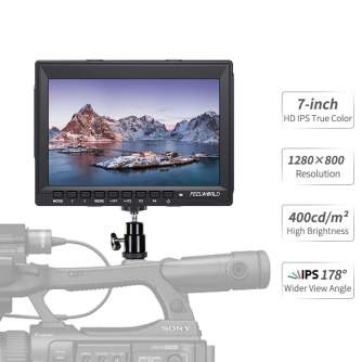 LCD monitori filmēšanai - Feelworld 7" FW759 DSLR Monitor HD Video Assist IPS 1280X800 4K HDMI AV - ātri pasūtīt no ražotāja