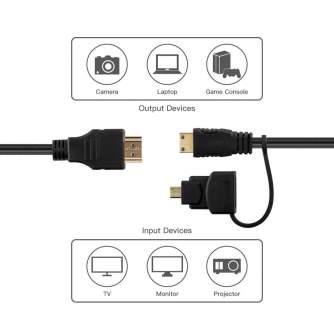 Sortimenta jaunumi - Feelworld Micro/Mini 2 in 1 HDMI Cabel - ātri pasūtīt no ražotāja
