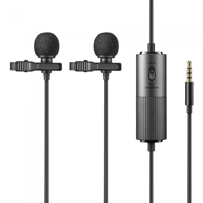 Микрофоны - Godox Omnidirectional Dual Lavalier Microphone LMD-40C - быстрый заказ от производителя