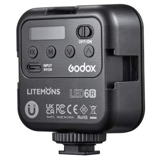 LED Lampas kamerai - Godox Litemons LED Light(RGB) LED6R - perc šodien veikalā un ar piegādi
