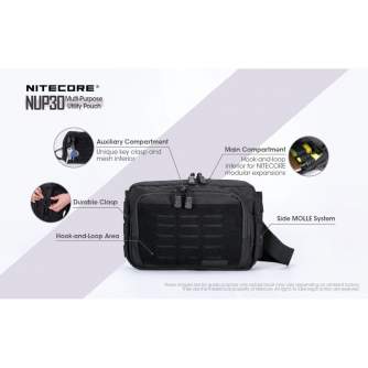 Новые товары - Nitecore NUP30 Multi-purpose utility pouch attached to the MOLLE System or for cross-body carry - быстрый заказ 