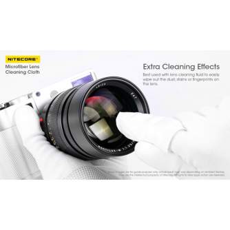 Foto kameras tīrīšana - Nitecore objektīva tīrīšanas komplekts (5 x objektīvu lupatiņa / 1 x 30 ml - perc šodien veikalā un ar piegādi