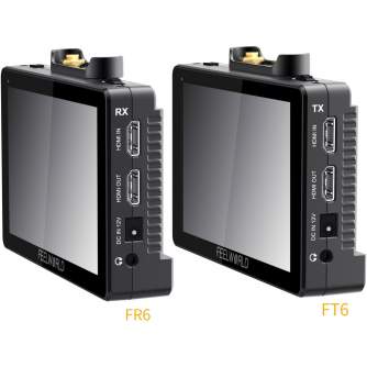LCD monitori filmēšanai - Feelworld FT6 + FR6 5.5 Inch Wireless Video Transmission Touchmonitor 4K - ātri pasūtīt no ražotāja