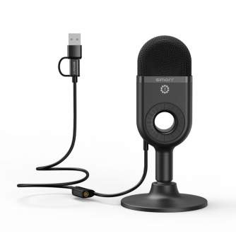 Podcast Microphones - SmallRig 3491 simorr Wave U1 USB Condenser Microphone (Black) - quick order from manufacturer