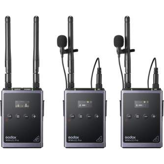 Bezvadu piespraužamie mikrofoni - Godox WMicS1 Pro Kit 2 - ātri pasūtīt no ražotāja