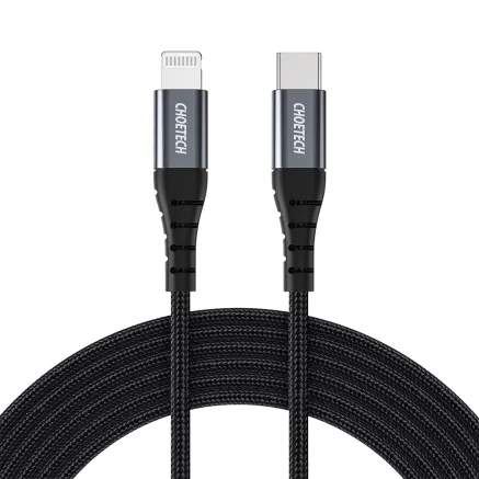 Choetech USB C to Lightening Nylon Cable MFi 1.2M IP0039 01.02.04.XX IP0039 BK V1