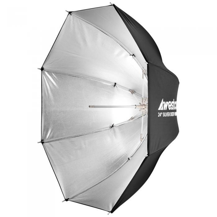 Новые товары - Westcott Deep Umbrella - Silver Bounce (24") - быстрый заказ от производителя