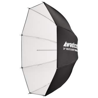 Sortimenta jaunumi - Westcott Deep Umbrella - White Bounce (24") - ātri pasūtīt no ražotāja