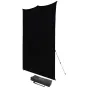 Background Set with Holder - Westcott X-Drop Pro Wrinkle-Resistant Backdrop Kit - Rich Black (8 x 8) - quick order from manufacturer