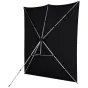 Background Set with Holder - Westcott X-Drop Pro Wrinkle-Resistant Backdrop Kit - Rich Black (8 x 8) - quick order from manufacturer