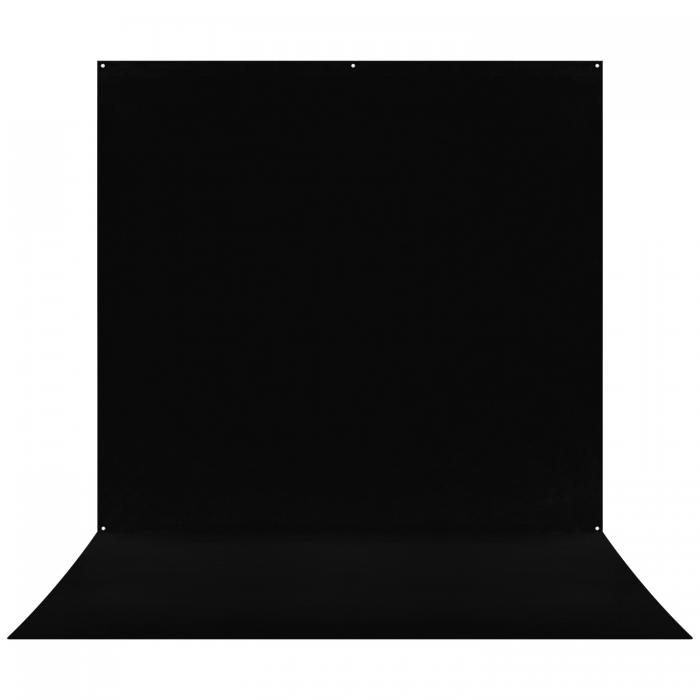 Fonu komplekti ar turētāju - Westcott X-Drop Pro Wrinkle-Resistant Backdrop Kit - Rich Black Sweep (8 x 13) - ātri pasūtīt no ražotāja