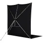 Комплект фона с держателями - Westcott X-Drop Pro Wrinkle-Resistant Backdrop Kit - Rich Black Sweep (8 x 13) - быстрый заказ от