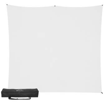 Background Set with Holder - Westcott X-Drop Pro Wrinkle-Resistant Backdrop Kit - High-Key White (8 x 8) - buy today in store and with delivery