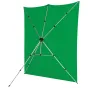 Fonu komplekti ar turētāju - Westcott X-Drop Pro Wrinkle-Resistant Backdrop Kit - Chroma-Key Green Screen (8 x 8) - ātri pasūtīt no ražotāja