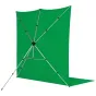Комплект фона с держателями - Westcott X-Drop Pro Wrinkle-Resistant Backdrop Kit - Chroma-Key Green Screen Sweep (8 x 13) - быс
