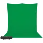 Комплект фона с держателями - Westcott X-Drop Pro Wrinkle-Resistant Backdrop Kit - Chroma-Key Green Screen Sweep (8 x 13) - быс