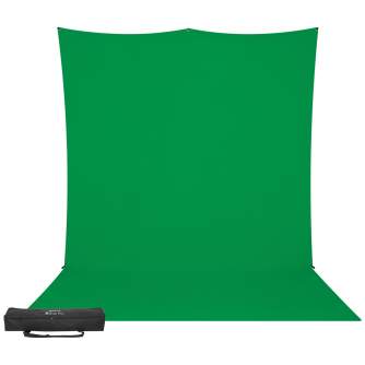 Fonu komplekti ar turētāju - Westcott X-Drop Pro Wrinkle-Resistant Backdrop Kit - Chroma-Key Green Screen Sweep (8 x 13) - ātri pasūtīt no ražotāja