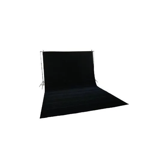 Melns auduma fons 3x6m noma