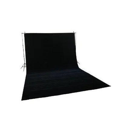 Melns auduma fons 3x6m noma