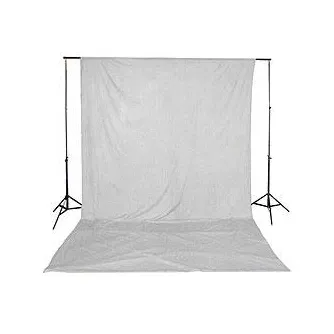 Backgrounds and supports - Balts auduma fons 3x6m ar turētāju sistēmu rent