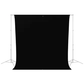 Backgrounds - Westcott Wrinkle-Resistant Backdrop - Rich Black (2,7 x 3m) - quick order from manufacturer