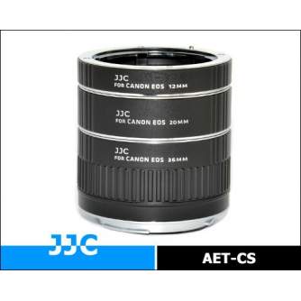 Vairs neražo - JJC AET-CS 16mm, 25mm, 36mm macro gredzenu komplekts ar auto-fokusa funkciju Canon kamerām