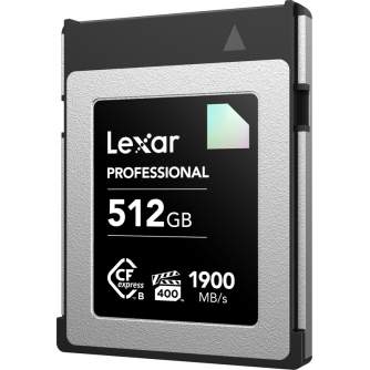 Memory Cards - LEXAR CFEXPRESS PRO DIAMOND R1900/W1700 (VPG400) 512GB LCXEXDM512G-RNENG - quick order from manufacturer