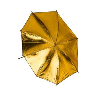 Foto lietussargi - BRESSER SM-10 Reflex Umbrella gold/white/black 109 cm - ātri pasūtīt no ražotāja