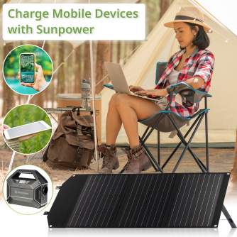 Solar Portable Panels - BRESSER Mobile Solar Charger 60 Watt with USB and DC output - quick order from manufacturer