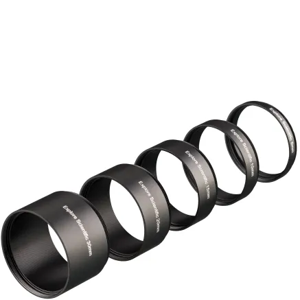 Bresser EXPLORE SCIENTIFIC Extension Ring Set M48x0.75 - 5 pieces (30, 20, 15, 10 and 5 mm)