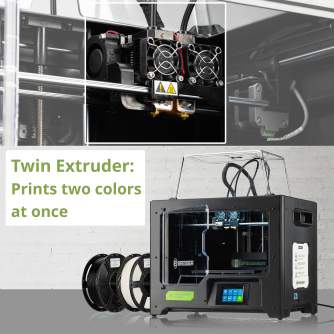 Printeri un piederumi - BRESSER T-REX WIFI 3D Printer with Twin Extruder technology - ātri pasūtīt no ražotāja