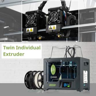 Printeri un piederumi - BRESSER T-REX 2 3D Printer with 2 Extruders - ātri pasūtīt no ražotāja