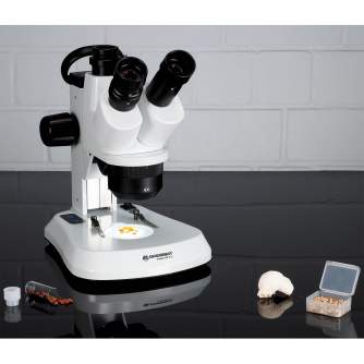 Микроскопы - BRESSER Analyth STR Trino 10x - 40x trinoculary stereo microscope with incident- and transmitted light - быстрый за