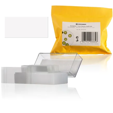 Bresser Cover glasses, 100 pcs. 24x50mm Boro 3.3