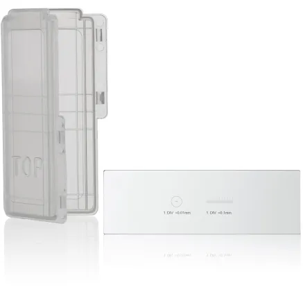 BRESSER Blank Slide with 0.1 & 0.01mm micrometer