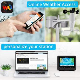 Weather Stations - BRESSER WIFI Color Weather Station with 5in1 profi sensor - buy today in store and with delivery
