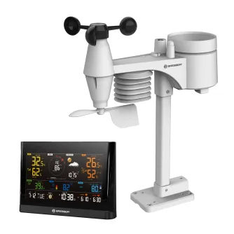 Meteoroloģiskās stacijas - BRESSER WLAN Comfort Weather Station with 7-in-1 professional sensor and modern colour display - ātri pasūtīt no ražotāja