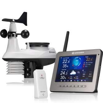 Meteoroloģiskās stacijas - BRESSER WIFI HD TFT Professional Weather Station with 7-in-1 Sensor - ātri pasūtīt no ražotāja