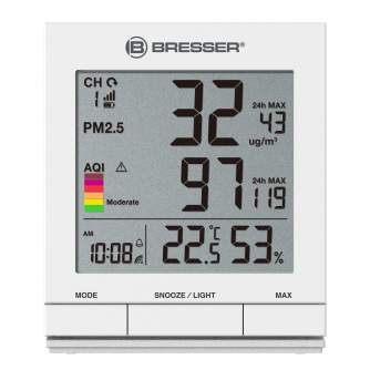 Meteoroloģiskās stacijas - BRESSER PM2.5 / PM10 Particulate meter with wireless sensor - ātri pasūtīt no ražotāja